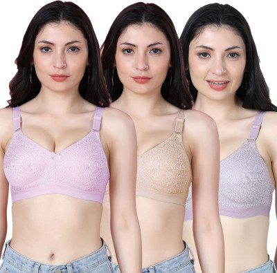 Shyam Sons FLAIR Dipali Women Minimizer Non Padded Bra(Purple, Orange, Purple)