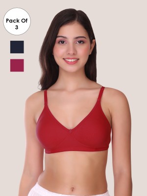 pooja ragenee Molded Bra Women Everyday Non Padded Bra(Multicolor)