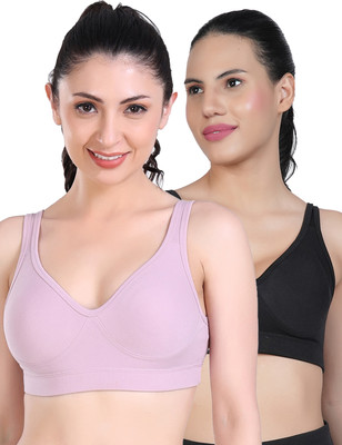 Shyam Sons FLAIR Curvv Women Sports Non Padded Bra(Purple, Black)