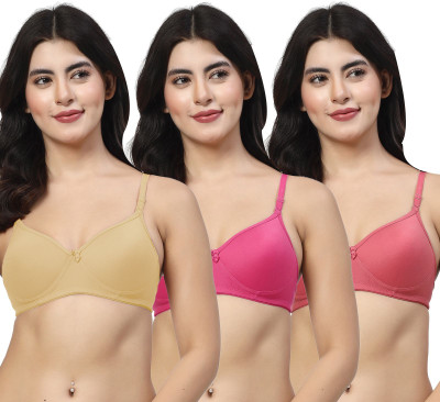 LILY maofcigam Women Full Coverage Heavily Padded Bra(Beige, Pink, Maroon)