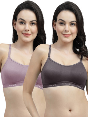 Shyam Sons FLAIR NWBrezza Women Sports Non Padded Bra(Grey, Purple)