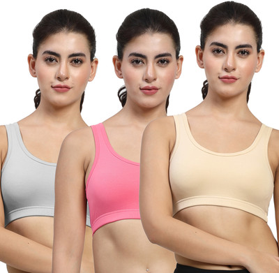 LILY stropsyttakMino Women Sports Non Padded Bra(Beige, Pink, Grey)