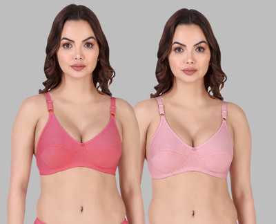 aamarsh B_Rinki Bra Women Minimizer Non Padded Bra(Red, Pink)