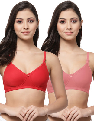 COLLEGE GIRL CG1301 Women T-Shirt Non Padded Bra(Red, Red)