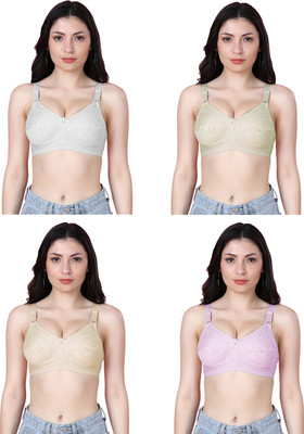Shyam Sons FLAIR Women Minimizer Non Padded Bra(White, Yellow, Purple, Brown)