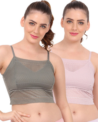 AMOUR SECRET Amour Secret Bralette Lace Bra Women Everyday Lightly Padded Bra(Multicolor)