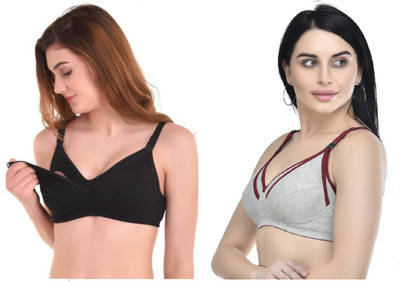 ORENZEE INNER Women Maternity/Nursing Non Padded Bra(Multicolor)