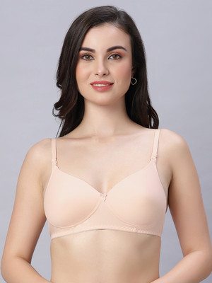 Eden EDEN102SKIN Women T-Shirt Non Padded Bra(Beige)