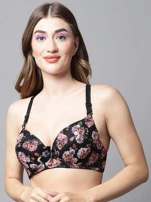 PrettyCat bras for women Women T-Shirt Lightly Padded Bra(Black)