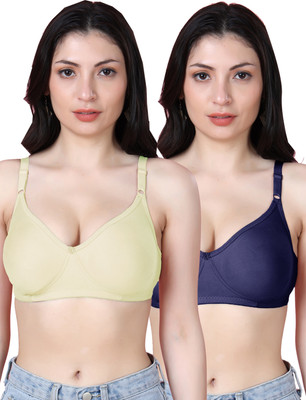 Shyam Sons FLAIR Emily Women T-Shirt Non Padded Bra(Beige, Dark Blue)