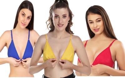 Glorim Care Glorim CARE Women Push-up Non Padded Bra(Pink, Yellow, Blue)