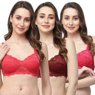 Docare Riya Bridal Women Bralette Non Padded Bra(Red, Maroon, Pink)