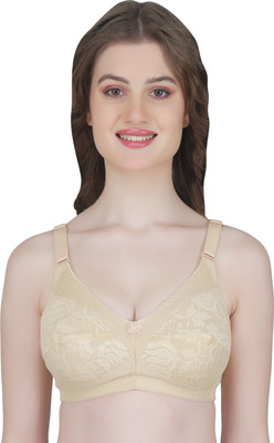 Eve's Beauty Full Coverage Bra Women Full Coverage Non Padded Bra(Beige)