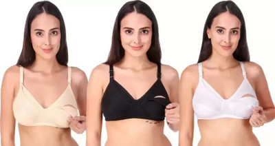 GITLERA GITLERA New baby care Women's feeding bra ENGLISH COLOR Women Maternity/Nursing Non Padded Bra(Multicolor)