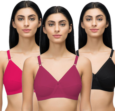 Arise Beauty Women Everyday Non Padded Bra(Black, Pink, Purple)