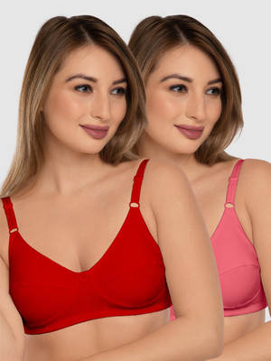 DAISY DEE SHEETAL Women Full Coverage Non Padded Bra(Red, Pink)