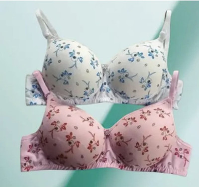 NF BEAUTY Women T-Shirt Lightly Padded Bra(Multicolor)