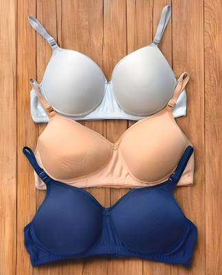 Anamta Pack of 3 Lightly padded bra Women Push-up Lightly Padded Bra(Multicolor)