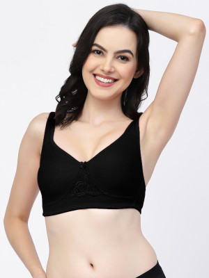 COLLEGE GIRL CG1214 Double Layered Women Everyday Non Padded Bra(Black)