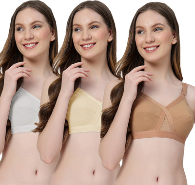 LILY C8811 Women Minimizer Non Padded Bra(White, Beige, Brown)