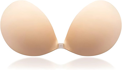 SIZI Adhesive Strapless Bra for Women, Invisible Push-Up Support, Reusable Bra Women Stick-on Lightly Padded Bra(Beige)