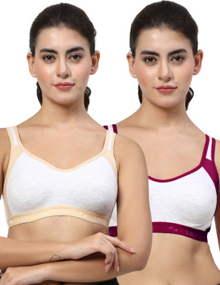 LILY Strops999 Women Everyday Non Padded Bra(Beige, Purple)