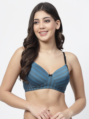 Docare Denim Women T-Shirt Lightly Padded Bra(Blue)