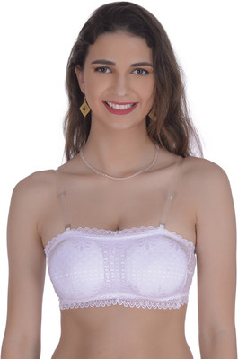 Norvia 521 Women Bandeau/Tube Lightly Padded Bra(White)