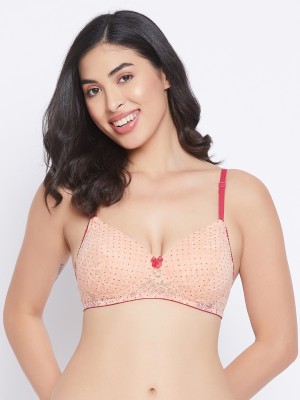 Clovia Women T-Shirt Lightly Padded Bra(Orange)