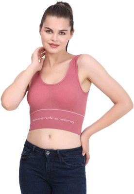 Cassiey Women Sports Lightly Padded Bra(Maroon)