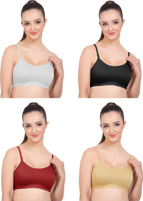 FigureFit FFSB05 Women Sports Non Padded Bra(White, Black, Beige, Maroon)