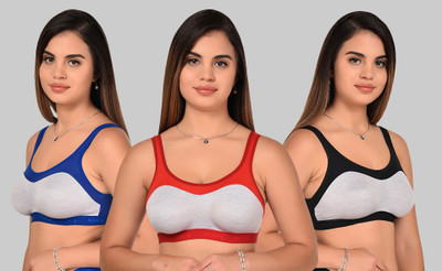Yana Women Sports Non Padded Bra(Multicolor)