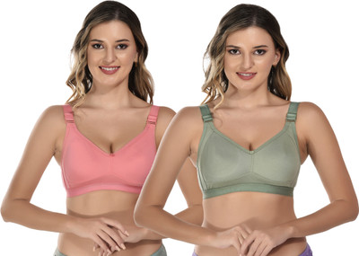Viral Girl NA Women Everyday Non Padded Bra(Pink, Light Green)