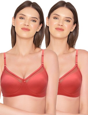 Groversons Paris Beauty Women Everyday Non Padded Bra(Red)