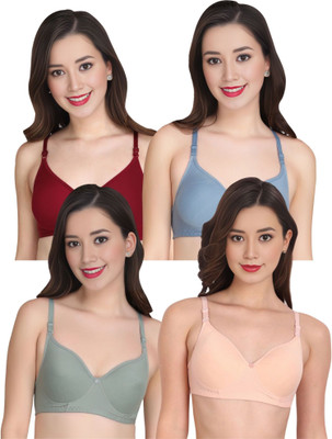Liigne bra Women T-Shirt Non Padded Bra(Multicolor)