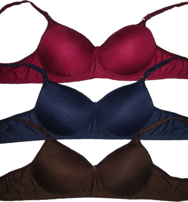 Piylu Women Full Coverage Lightly Padded Bra(Multicolor)