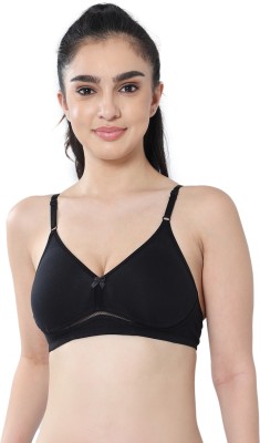 Envie Moulded Wire Free Bra Women T-Shirt Non Padded Bra(Black)