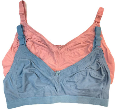 SPUNN Women T-Shirt Non Padded Bra(Beige, Blue)