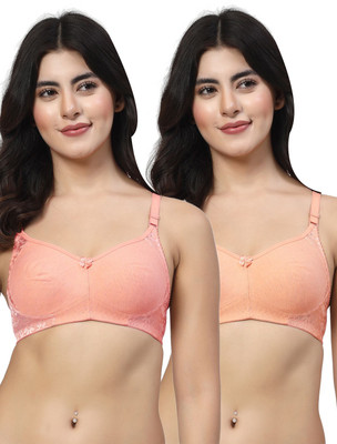 LILY inimad Women Bralette Non Padded Bra(Pink, Orange)