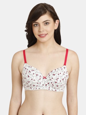 Rosaline By Zivame Women T-Shirt Lightly Padded Bra(White)