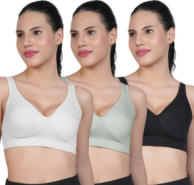 Shyam Sons FLAIR Curvv Women Sports Non Padded Bra(White, Green, Black)