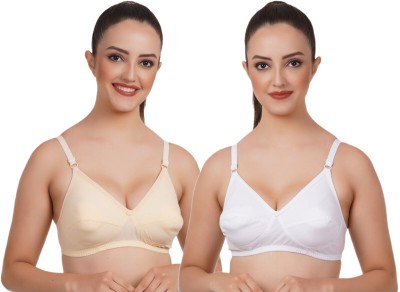 Ziemao Everyday bra for women combo Women Everyday Non Padded Bra(White, Beige)
