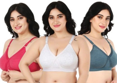 Funahme Zannat Women Full Coverage Non Padded Bra(Multicolor)