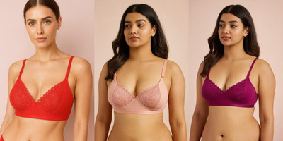 Paryag Women Bralette Non Padded Bra(Multicolor)