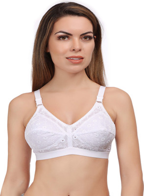 Eve's Beauty Full Coverage Bra Women Full Coverage Non Padded Bra(White)