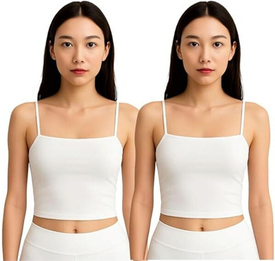Nyora Women Cami Bra Lightly Padded Bra(White)