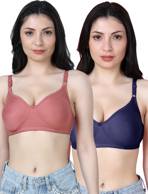 Shyam Sons FLAIR Emily Women T-Shirt Non Padded Bra(Maroon, Dark Blue)
