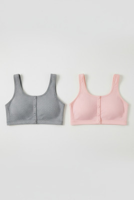 MAHADEVSQUARE Women & Girls Everyday Comfort Bra Combo (Pack of 2) Women Everyday Lightly Padded Bra(Pink, Grey)
