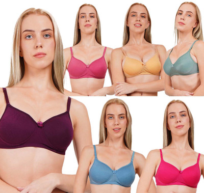 BODYPARTNER Double Layer of fabric Lightly Padded Push-Up Bra (Any Random Color) Women Full Coverage Lightly Padded Bra(Multicolor)