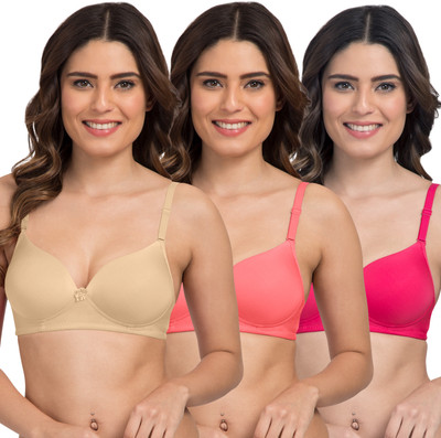 TWEENS Tweens Heavily Padded 3/4th Coverage Semi Push-Up Seamless T-Shirt Bra Women Push-up Heavily Padded Bra(Multicolor)